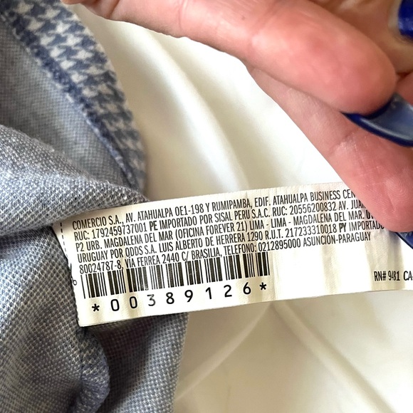 Forever 21 Blue & White Houndstooth Print Mini Dress, Size Small, Cute! - Picture 5 of 7